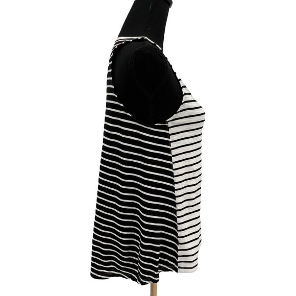 Madewell Forward Seam Striped Front‎ Tank Black & White Womens Size XS - Picture 4 of 7